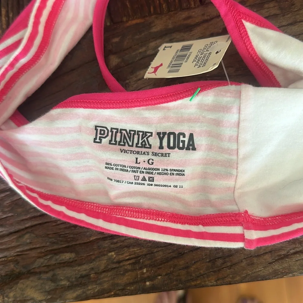 Victoria’s Secret Pink yoga striped sports bra NWT - Picture 5 of 6